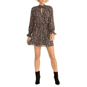 Rachel Rachel Roy Key Hole Floral Fully Lined Fit & Flare Dress